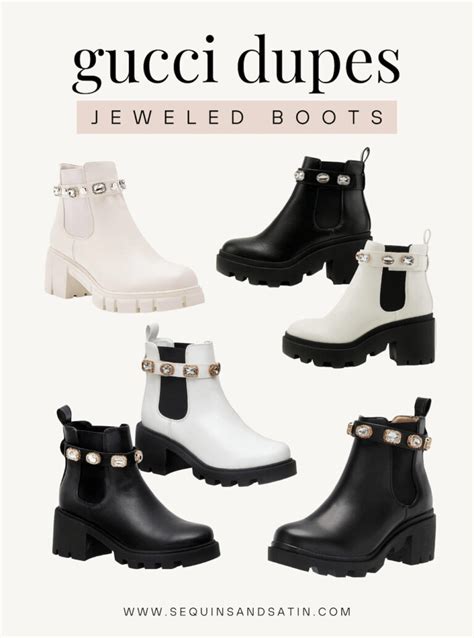 knock off gucci bee boots|jeweled Gucci boot dupes.